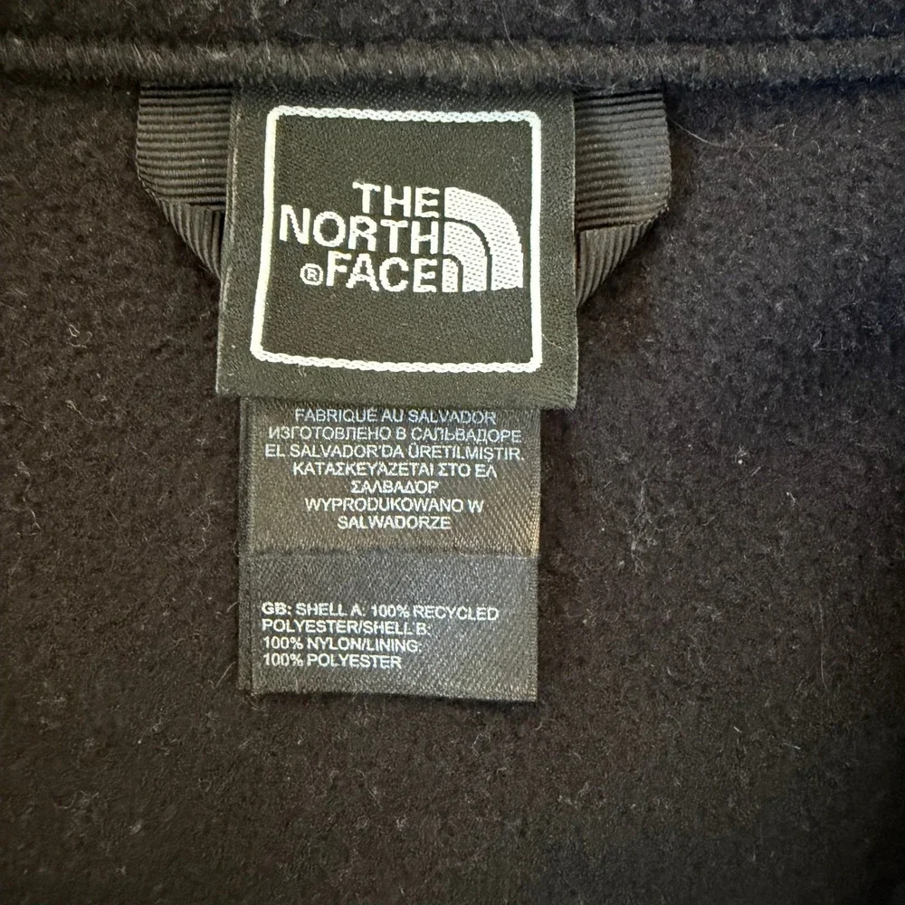 The North Face Girls XL 18 Denali Fleece Full Zip Jacket Black‎ Mock Neck Coat